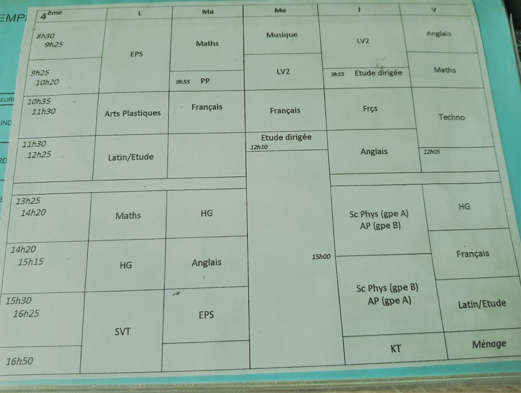 timetable